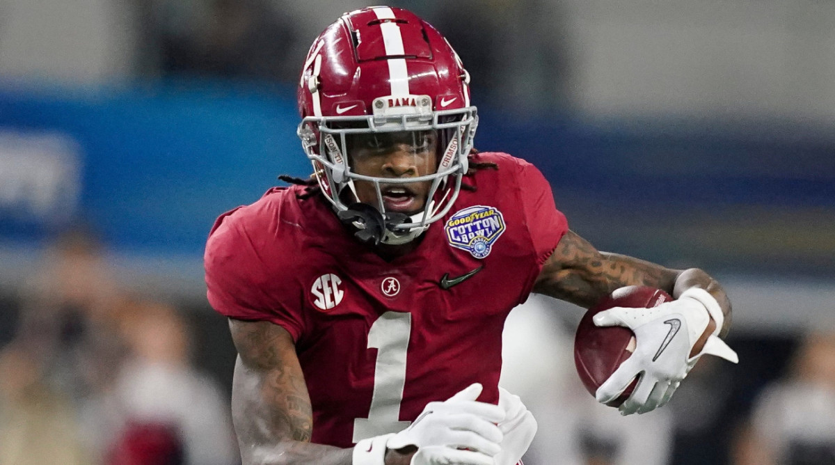Alabama wide receiver Jameson Williams (1)